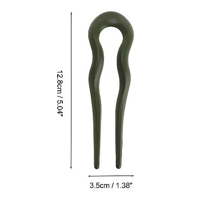Matte U-shaped 5.04"x1.38" Hair Pin for Women 1 Pc
