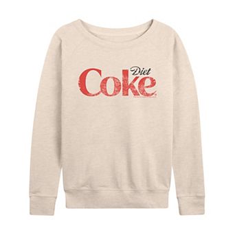 Women's Diet Coke Logo Distressed French Terry Long Sleeve Tee