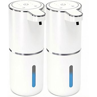 2 Pack Automatic Foaming Soap Dispenser,Touchless Foam Soap Dispenser,12.8oz Rechargeabled Wall