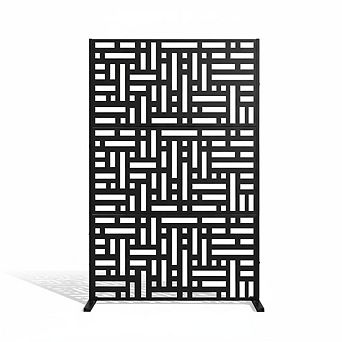 Privacy Screen Outdoor Privacy Panel with Stand, 78" h×48" w Decorative Freestanding Privacy Fence