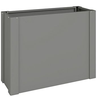 Outsunny Raised Garden Bed Galvanized Planter Box 2.6 x 1 x 2 ft