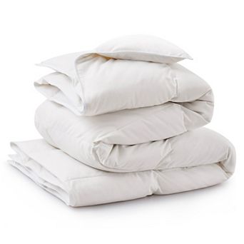 Unikome All-Season White Goose Down Feather Fiber Comforter
