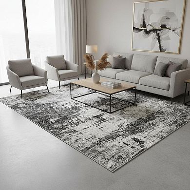 Abstract Washable Area Rug Anti-slip Non-shedding Stain-resistant Soft Modern Large Carpet