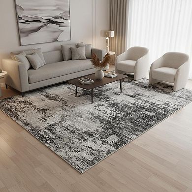 Abstract Washable Area Rug Anti-slip Non-shedding Stain-resistant Soft Modern Large Carpet
