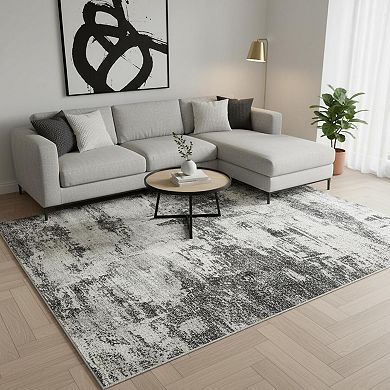 Abstract Washable Area Rug Anti-slip Non-shedding Stain-resistant Soft Modern Large Carpet