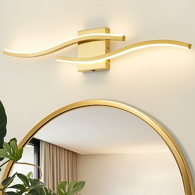 POWLIG 31.5" Modern LED Wall Sconce - Dimmable, 5 Color Temperature for Hallway, Bedroom Living Room