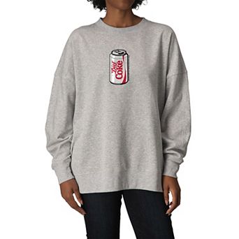 Women's Diet Coke Can Oversized Fleece Crew Sweatshirt
