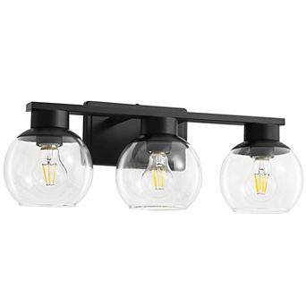 POWLIG 21.65"Vanity Light 3-Light Modern Bathroom Fixture with Clear Glass Shades