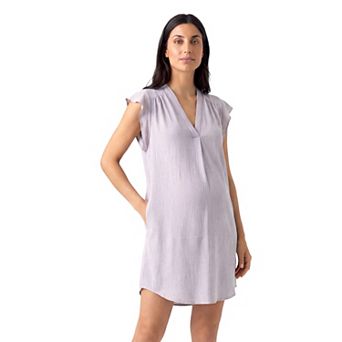 Maternity 24Seven Comfort Apparel V-Neck Cap Sleeve Knee Length Pocket Dress