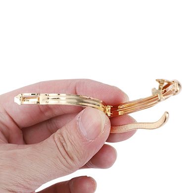 Elegant Irregular Hair Clips for Home Gold Tone 1 Pc