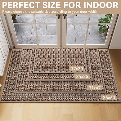 Doormat 24"x35" Dustproof and Moisture-Absorbing Non-Slip Rubber Backing
