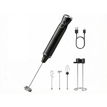 Great Ambitions Rechargeable Milk Frother, 9 Speed, LED Display, for Coffee, Keto, Matcha, Protein