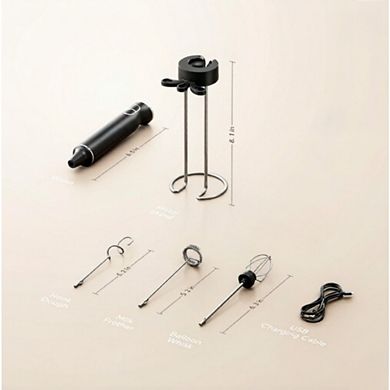 Great Ambitions Rechargeable Milk Frother, 9 Speed, LED Display, for Coffee, Keto, Matcha, Protein