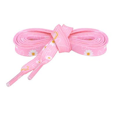 Women's Floral Printed Flat Shoelaces Sneakers Shoelaces 1 Pair 55.1"