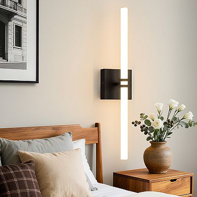 POWLIG 22-Inch Modern Wall Sconce, Dimmable LED Light for Bedroom, Living Room