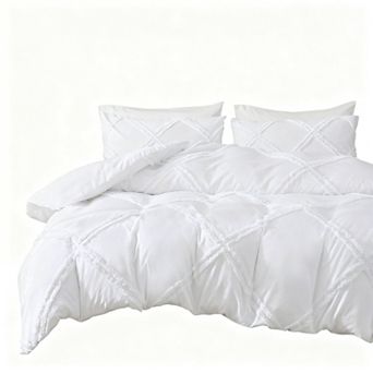 Bohemian Geometric Tufted Duvet Cover Set - King Size