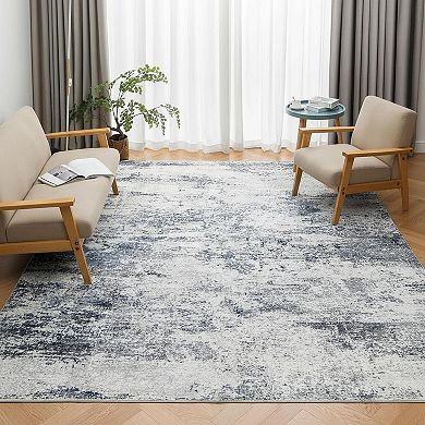 8x10 Washable Area Rug Non Slip Abstract Soft Durable Water Resistant
