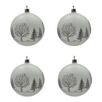 Discover Europe - Made in Poland Set of 4 Glass Christmas Ornament