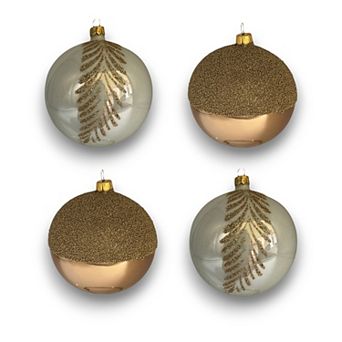 Discover Europe - Made in Poland Set of 4 Glass Christmas Ornaments