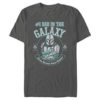 Men's Star Wars The Mandalorian #1 Dad In The Galaxy Graphic Tee