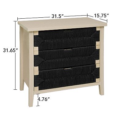 3 Drawer Buffet Sideboard with Adjustable Shelves, Storage Cabinet for Living Room Kitchen Entryway