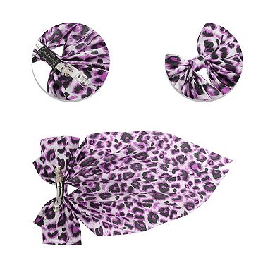 Fashion Leopard Print Bow Ribbon Spring Hair Clips 1 Pc