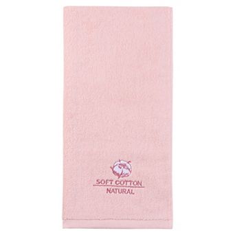 Ultra Soft Cotton Hand Towel with Cute Embroidery, 13" x 29" Absorbent Towel for Bathroom