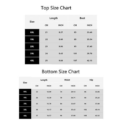 Women's Plus Size 2 Piece Swimsuit Swim Top and Bottom Set