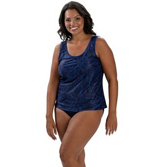 Women's Little Dolfin Aquashape Namaste Scoop Neck Tankini Swim Top