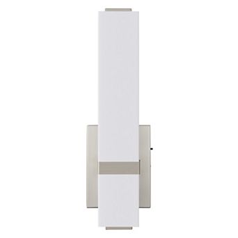 POWLIG 16.3" Modern Flush Mount Wall Sconce, Brushed LED Wall Light for Bedroom, Bathroom-Hardwired