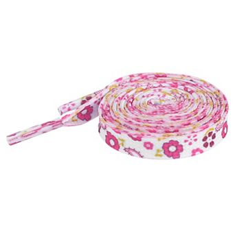 Women's Floral Printed Flat Shoelaces Sneakers Shoelaces 1 Pair 55.1"