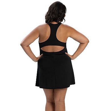 Women's Dolfin Aquashape Racerback Swim Dress with Detachable Briefs