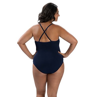 Women's Dolfin Aquashape Moderate Criss-Cross One-Piece Swimsuit