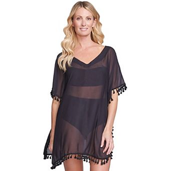 Women's Mazu Swim Kaftan Tassel Cover-Up