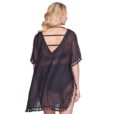 Women's Mazu Swim Kaftan Tassel Cover-Up