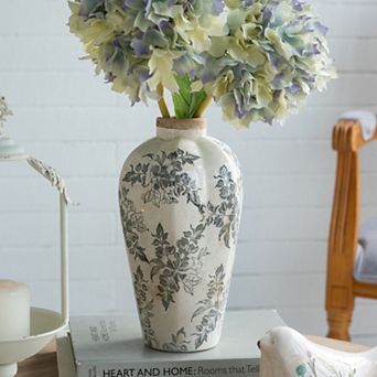 5.3x5.3x9.6" Flower Vase with Wide Mouth