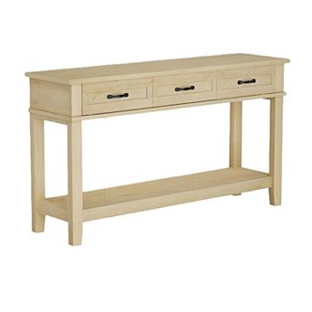 Entryway Table, Console Table with 3 Storage Drawers, 2 tier Farmhouse Wooden Sofa Table
