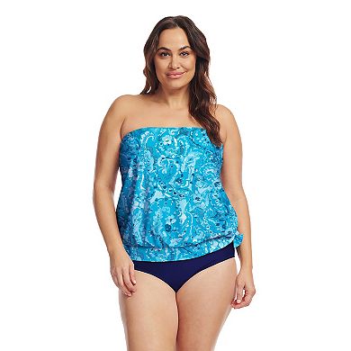 Plus Size Mazu Swim Blouson Tankini Top