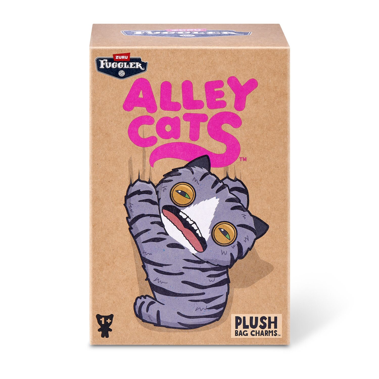 Детские мягкие игрушки Fuggler Alley Cat 5-inch Plush Keyring - Styles May Vary