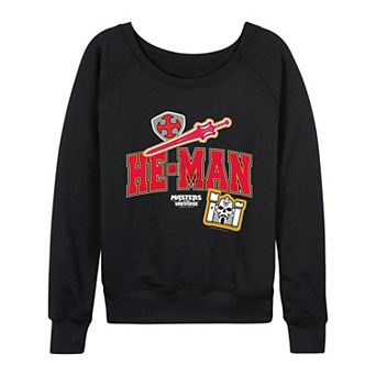 Women's Masters Of The Universe He-Man Patches French Terry Long Sleeve Tee