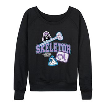 Women's Masters Of The Universe Skeletor Patches French Terry Long Sleeve Tee