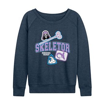 Women's Masters Of The Universe Skeletor Patches French Terry Long Sleeve Tee