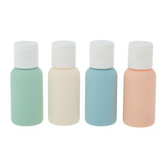 Portable Travel Container Set Blue Pink 4 pc