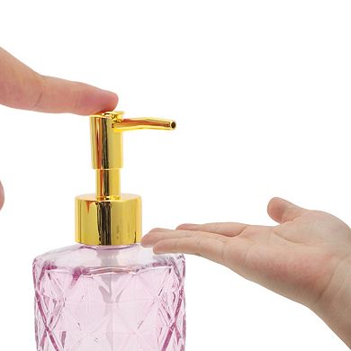 Round Bottom Argyle Soap Dispenser 10.15oz 1 Pc
