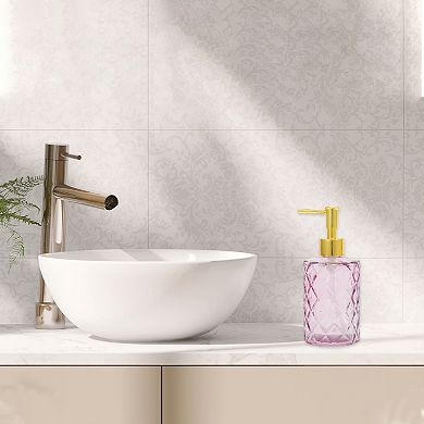 Round Bottom Argyle Soap Dispenser 10.15oz 1 Pc