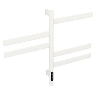 Wall Mounted Heated Towel Rack with Timer and Temp Control for Bathroom