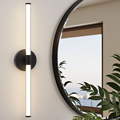 POWLIG Modern 23.86" Dimmable LED Wall Light - 20W Vanity Light with 360° Illumination for Bathroom
