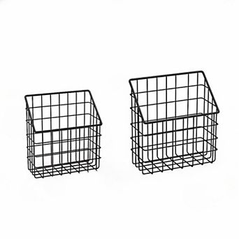 Bath Toy Storage Organizer Basket 2 Pack Large Metal Wall Mount
