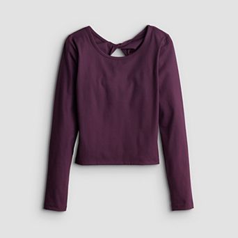 Girls 7-16 Tek Gear® Twist Back Long Sleeve T-Shirt