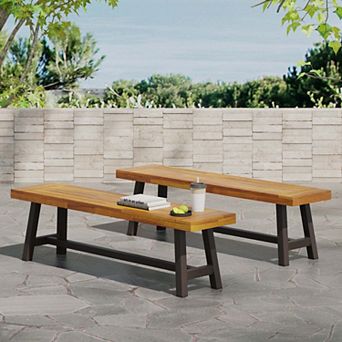 Outdoor Carlisle Benches Set of 2